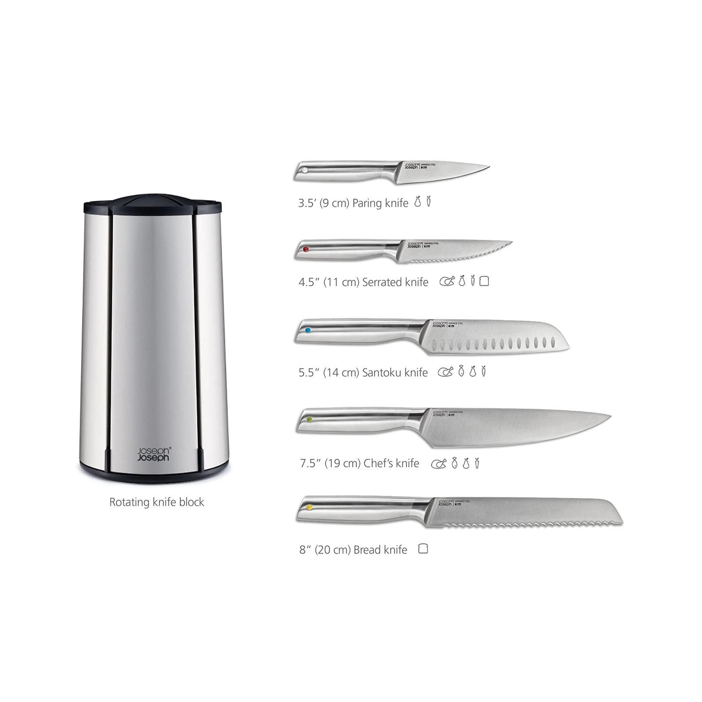 Steel Knives Carousel 5-Piece JOSEPH
