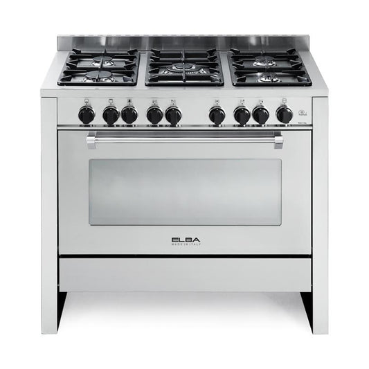 ELBA Cooker Wide 1M 5 Gas Burners Ignition Safety Inox
