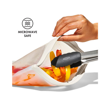 SILICONE REUSABLE BAG HALF GALLON BAG 64OZ - OAT OXO