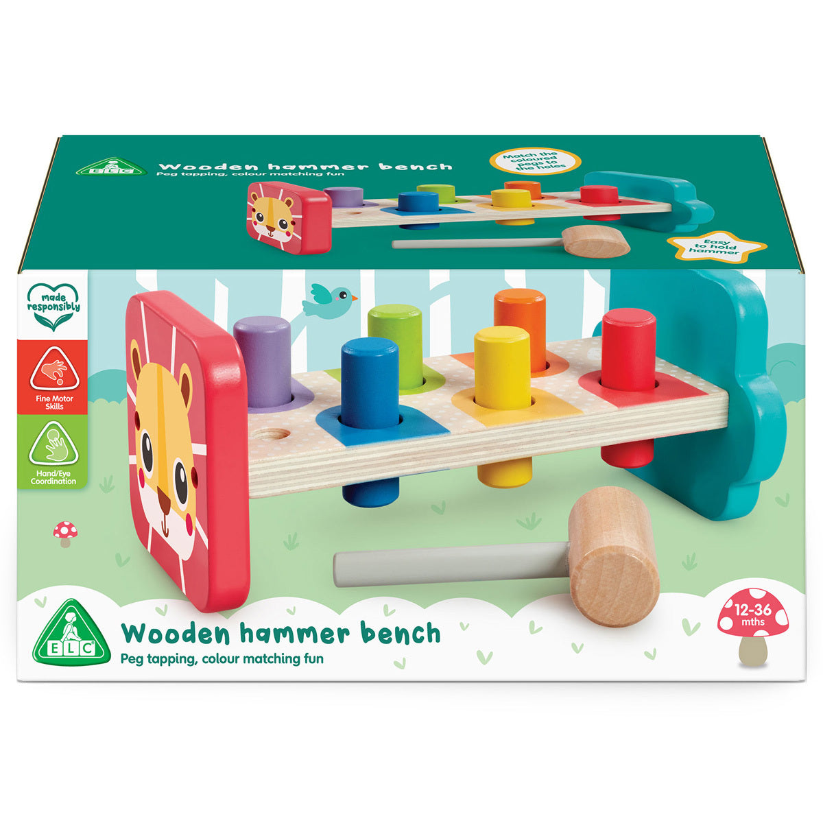 Early Learning Centre Wooden Hammer Bench Activity Toy Early Learning Centre
