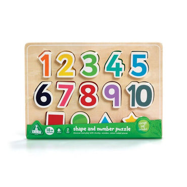 Wooden Shape and Number Puzzle
