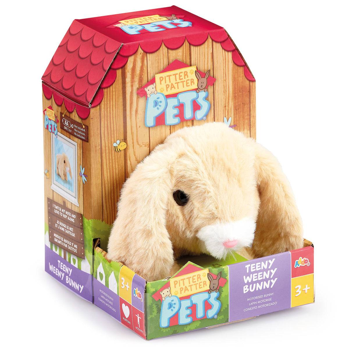 Pitter Patter Pets Teeny Weeny Bunny Floppy Eared Electronic Pet Addo
