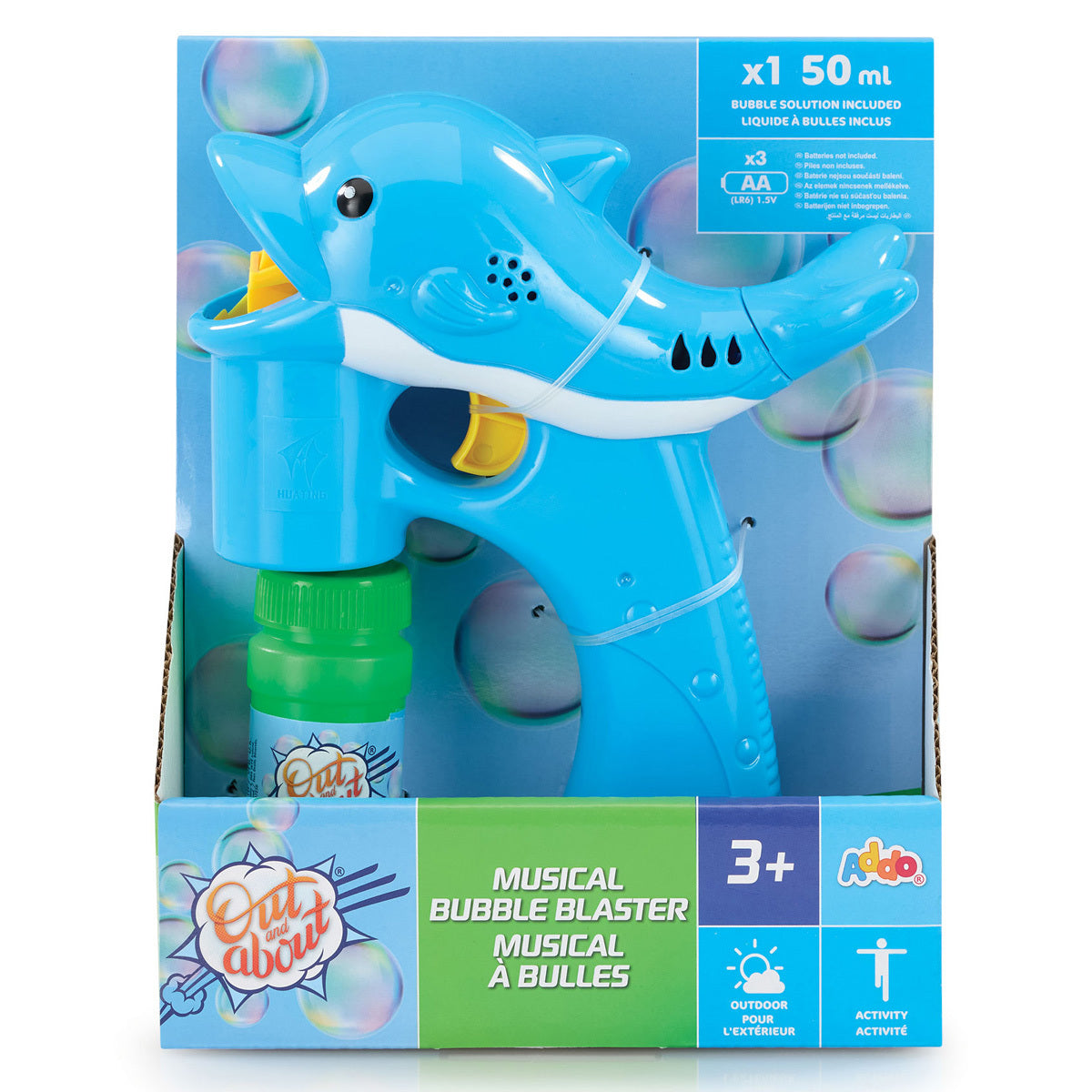 Out and About Musical Bubble Blaster Assorted Addo