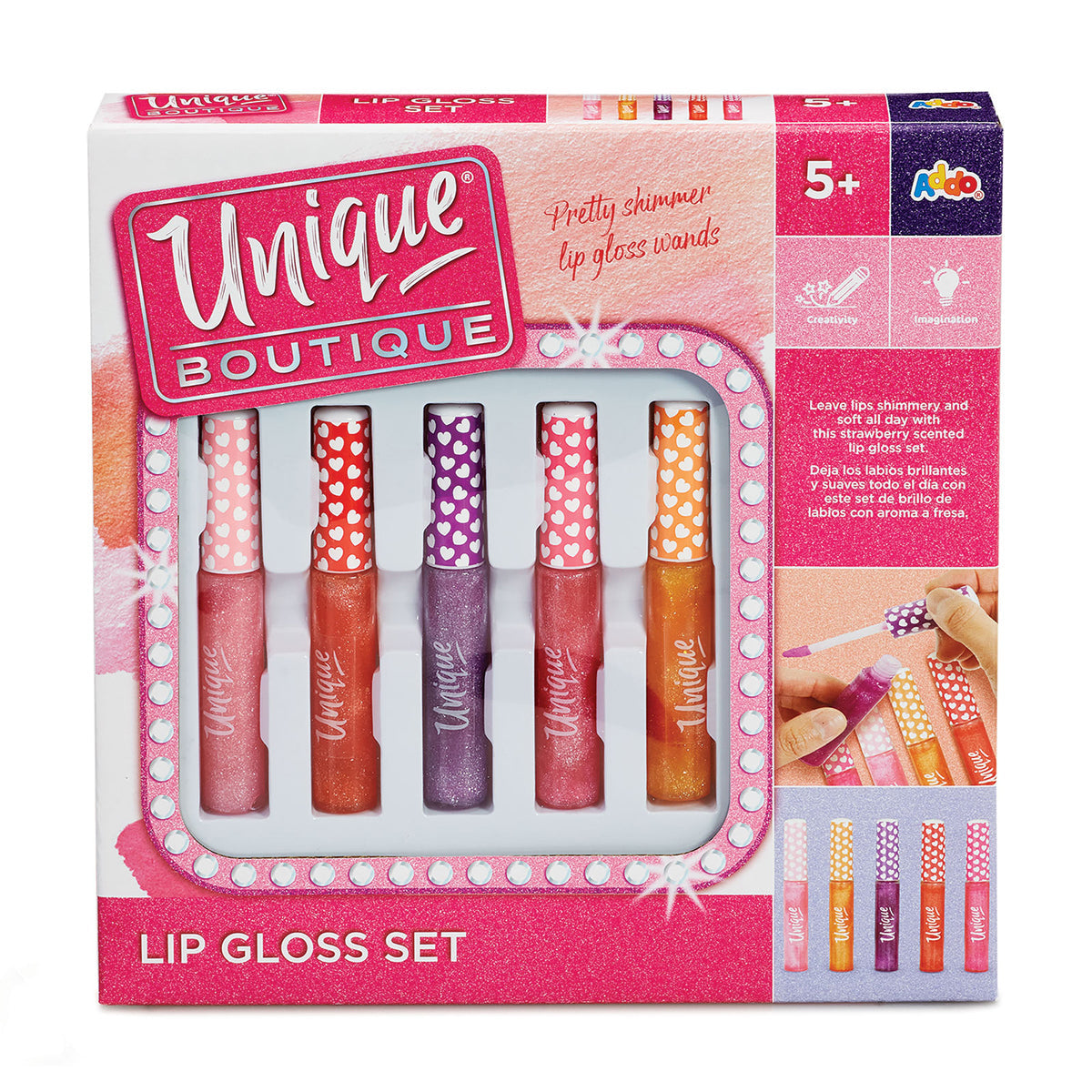 Unique Boutique Lip Gloss Makeup Set Addo
