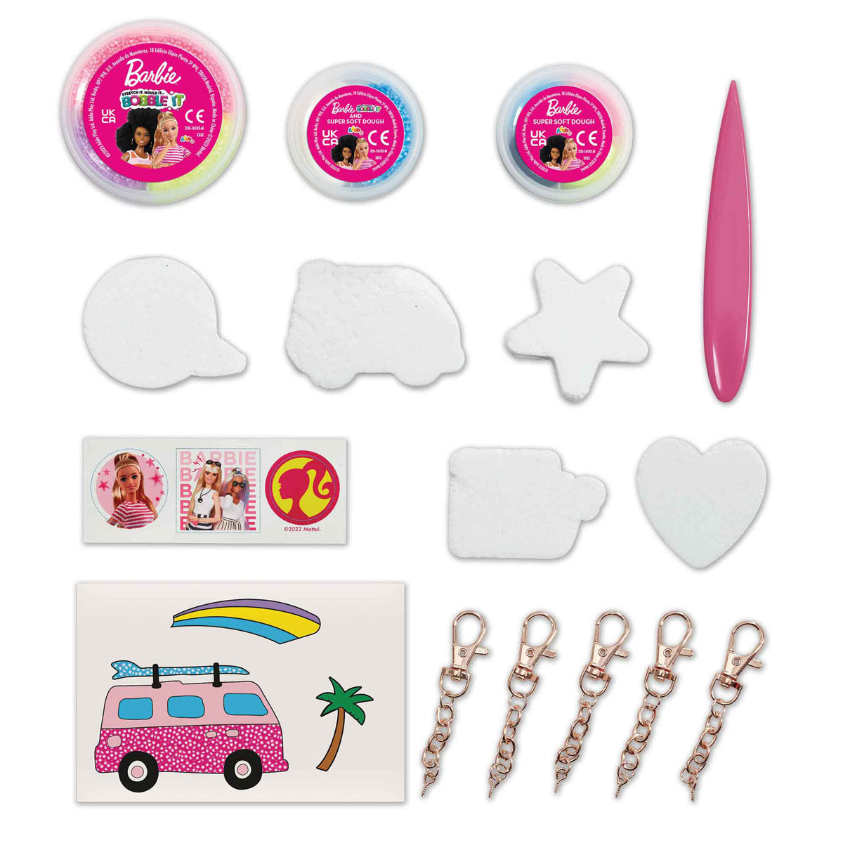Barbie Bobble It Make Your Own Friendship Keyrings Craft Set Addo