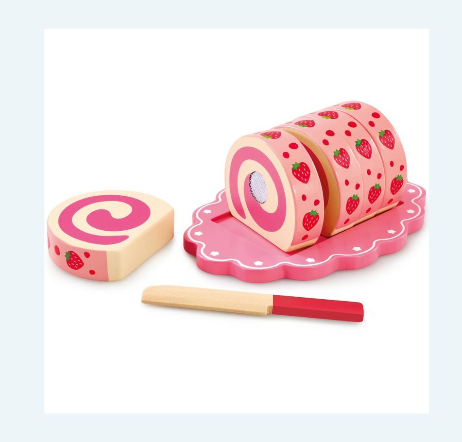 Wooden Strawberry Swiss Roll