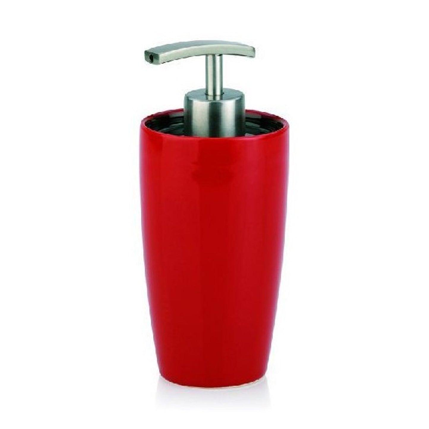 LIQUID SOAP DISPENSER ATLANTA CERAMIC,RED/BLACK SHINY, ST ST
