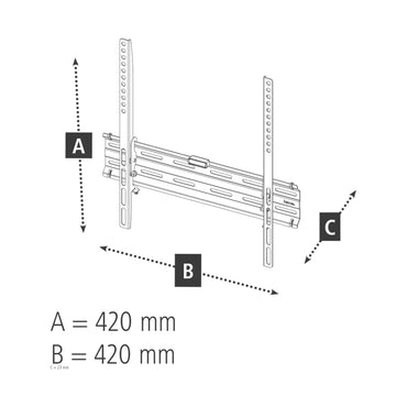 HAMA 220809 TV Wall Bracket, Wall Spacing 2.3 cm