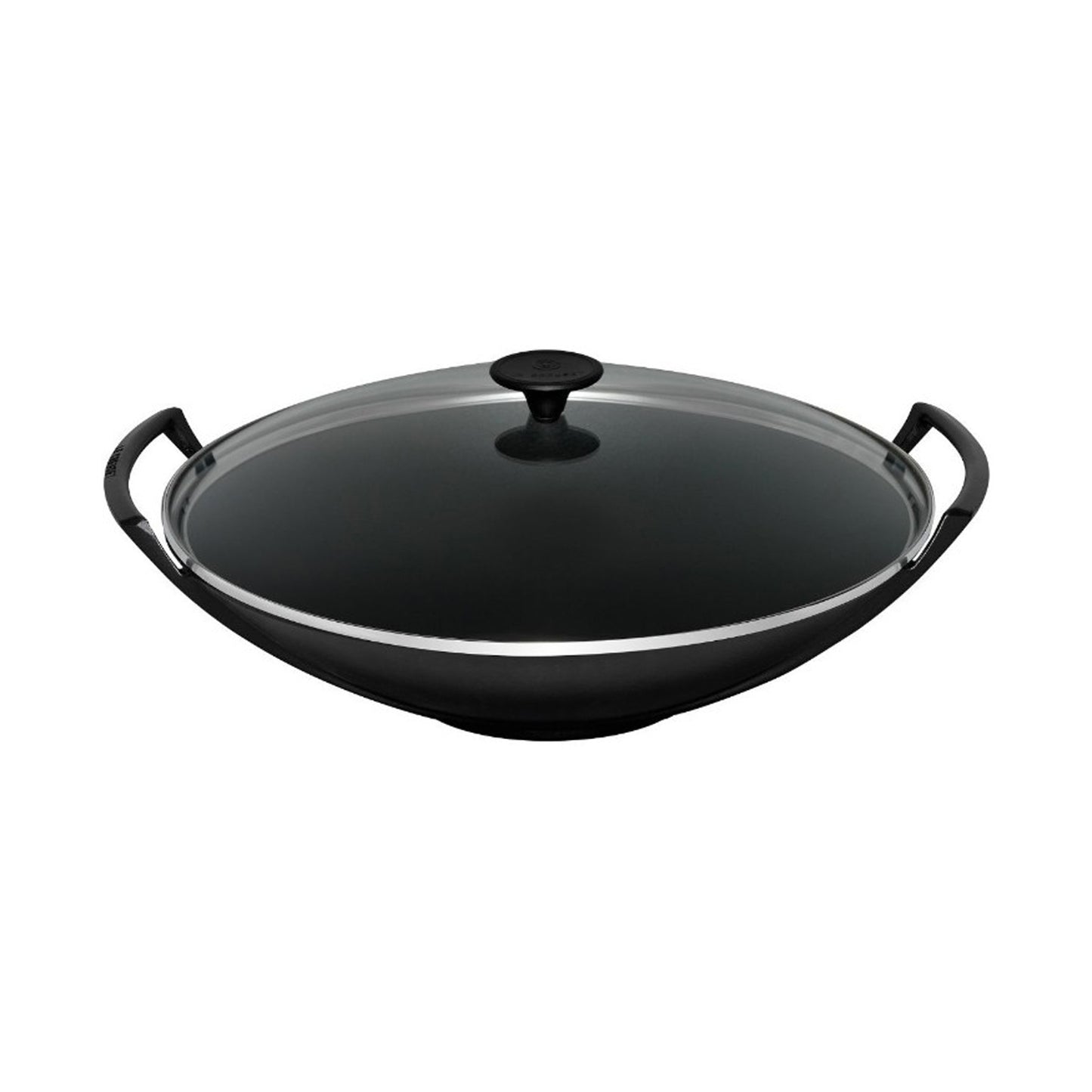 Wok c.cop.vetro 36cm, Black LE CREUSET