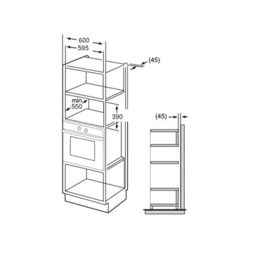 ELBA Microwave Built in 25Liters wiith grill Stainless Steel
