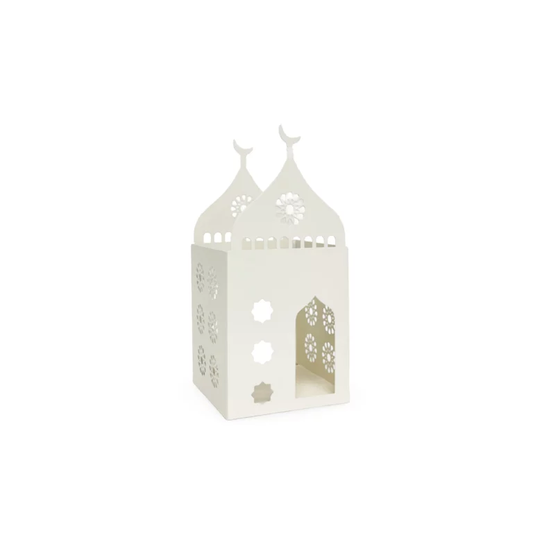 Ivory Decorative Metal Mosque 11.5x11.5xH25Cm