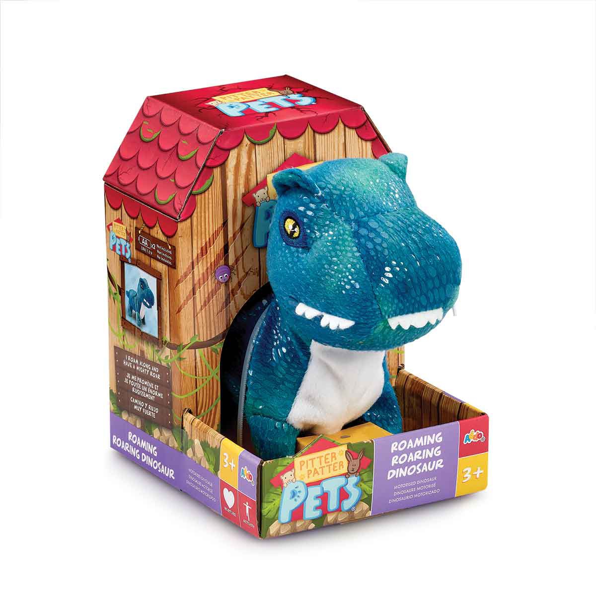 Pitter Patter Pets Roaming Roaring Dinosaur - Blue Raptor Electronic Pet Addo