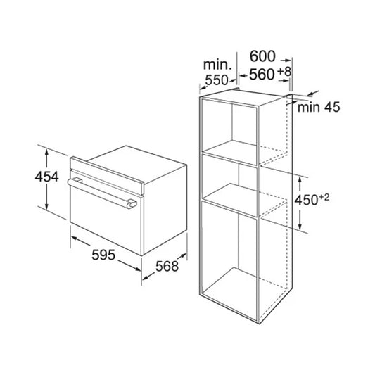 ELBA Microwave oven 44L Oven Convection/Grill Sainless Steel