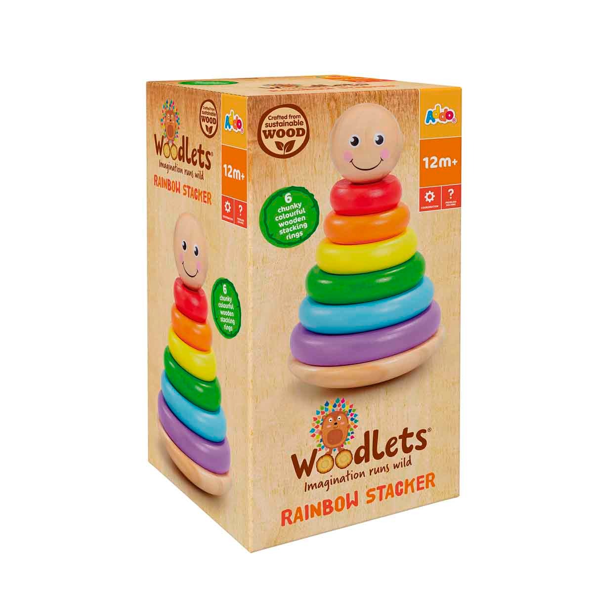 Woodlets Rainbow Stacker Toy Addo