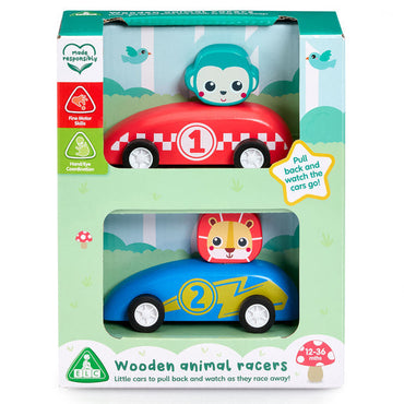 Wooden Animal Racers Cars