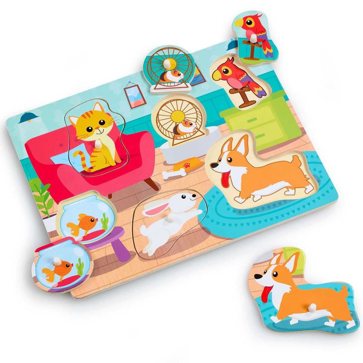 Woodlets Lift and Look Pets Puzzle