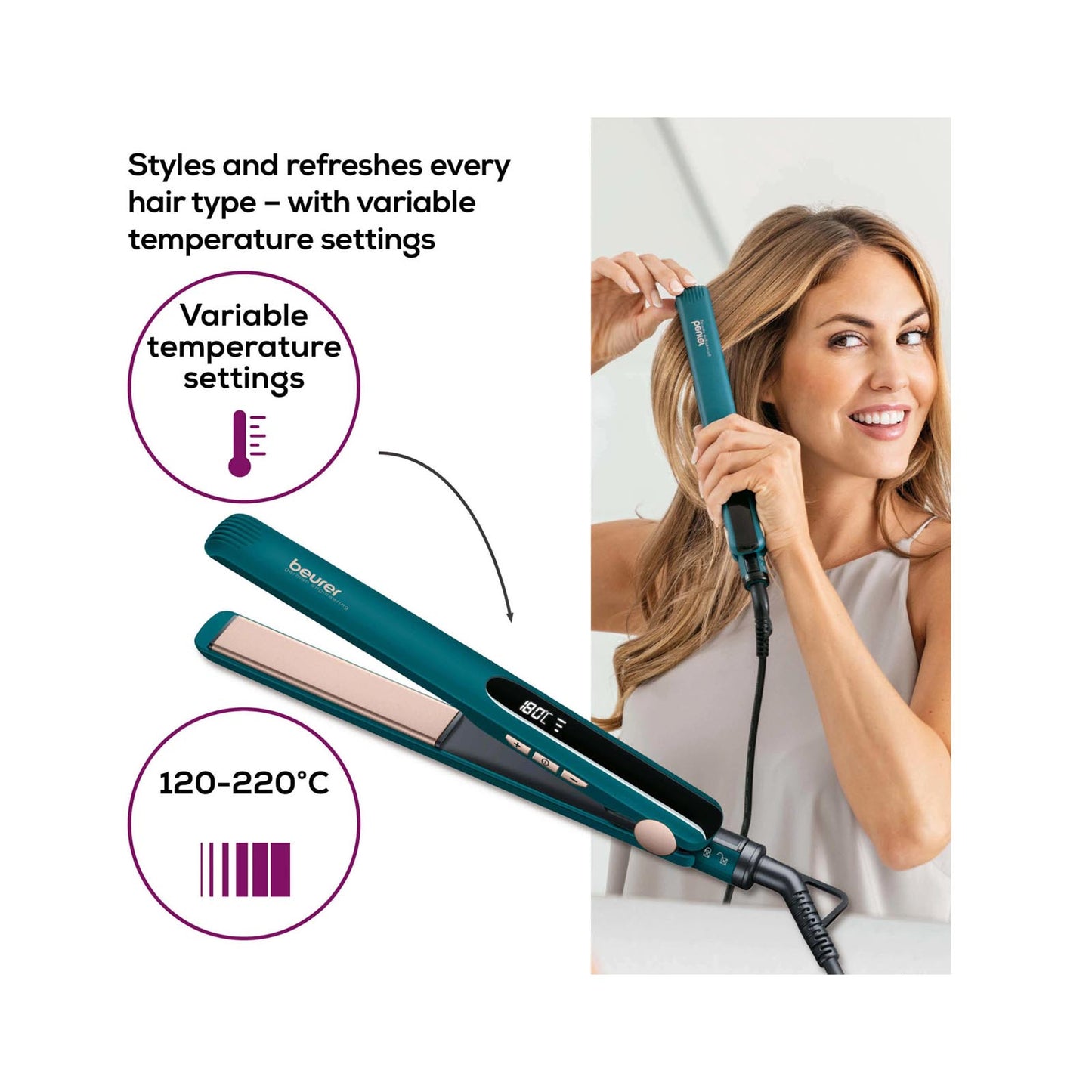Beurer Hair straightener HS 50 Ocean