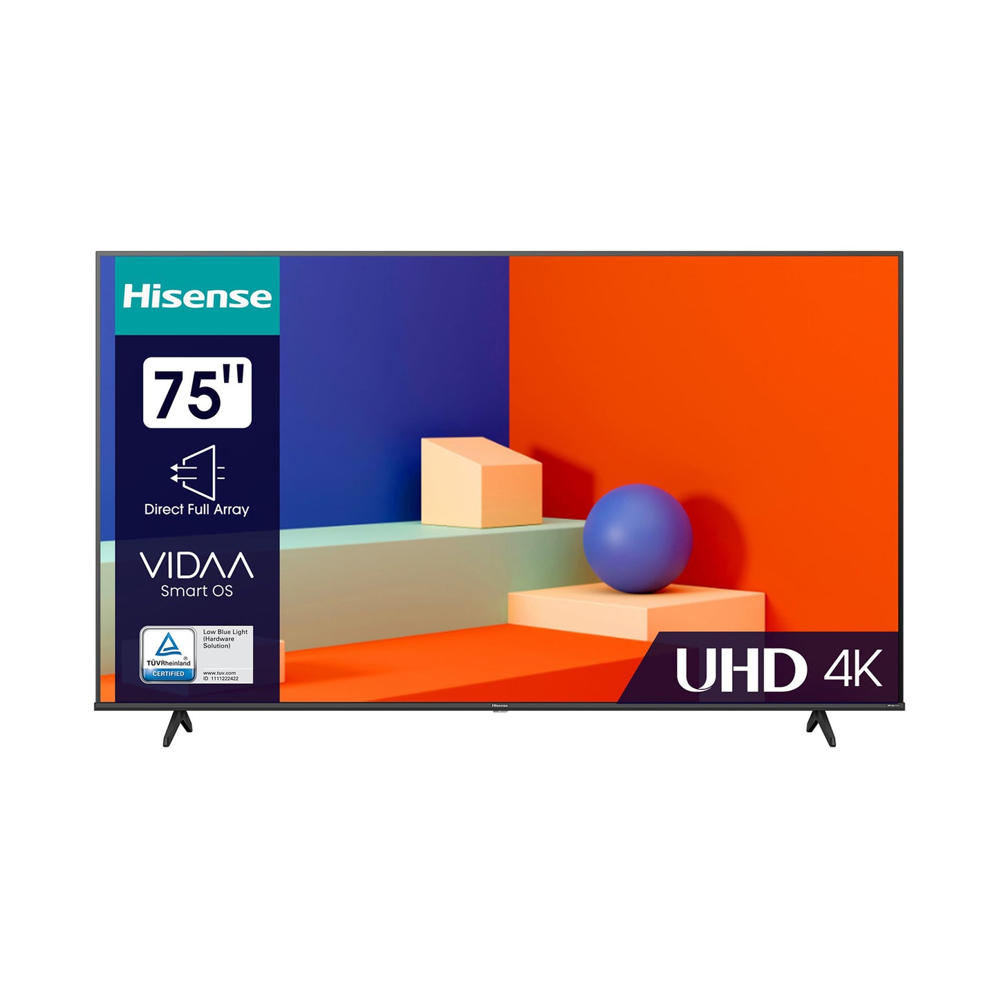 HISENSE 75" 4K, Smart Vidaa Precision Colour