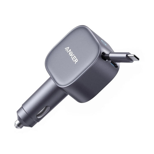 Nano 75W Car Charger Built-In Retractable USB-C Cable