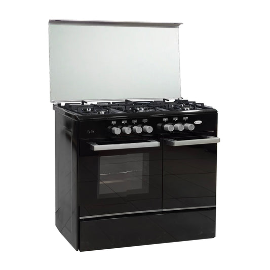 GENERAL GAS Cooker 90cm Bottle 5 Gas Burners Black (ST-9005)
