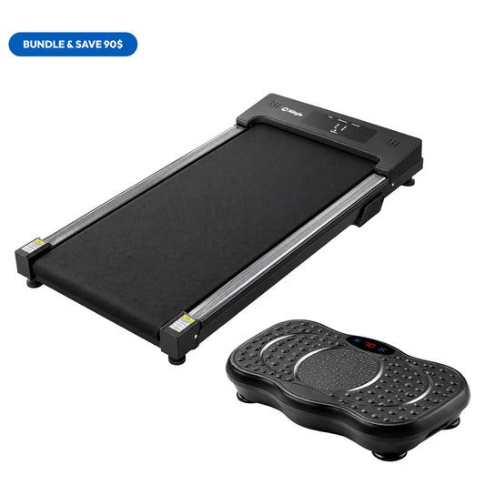 Home Workout Bundle: Ninja Walking Pad + MaxStrenght Vibration Plate Abed Tahan