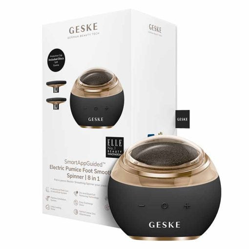 Geske SmartAppGuided™ Electric Pumice Foot Smoothing 8 In 1 Black GESKE