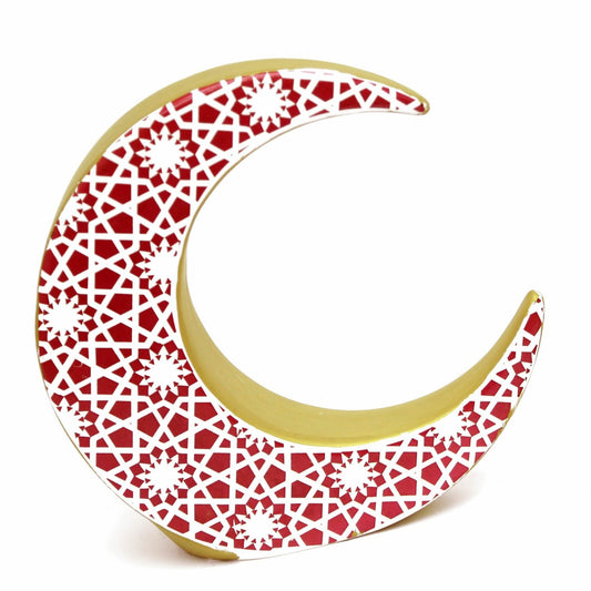 MOON 24CM H RED / IVORY & GOLD BBP1206