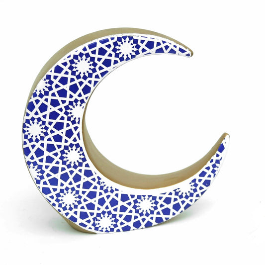 MOON 10CM H NAVY / WHITE & GOLD BBP1218
