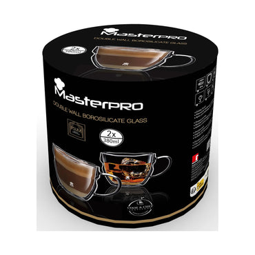 2PC CUP SET 380ML BOROSILICATE DOUBLE WALL