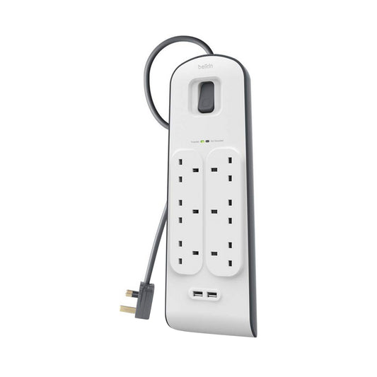 Surge Plus Power Strip (Surge Protector 2.4A, 2m Cable)
