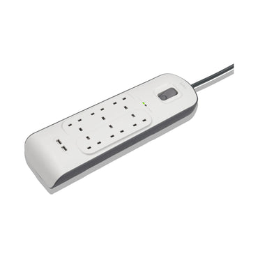 Surge Plus Power Strip (Surge Protector 2.4A, 2m Cable)