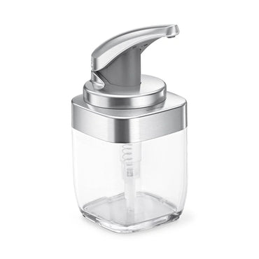 SQUARE PUSH PUMP, BRUSHED NICKEL 444ML