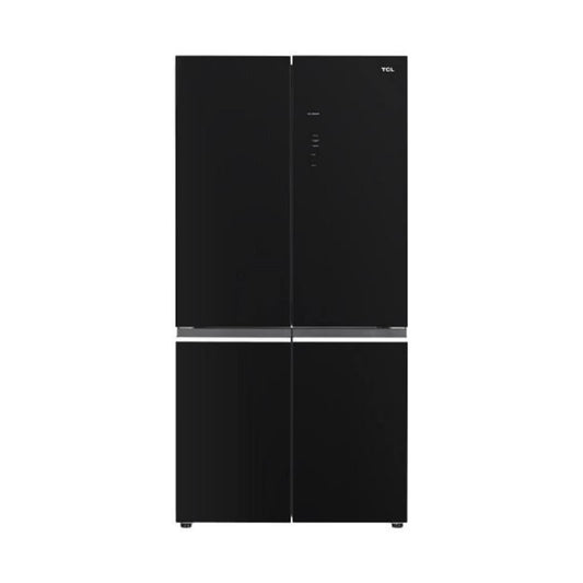 TCL Refrigerator 4 Doors 28 CFT Inverter Glass Black