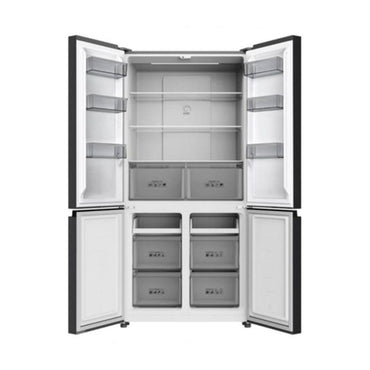 TCL Refrigerator 4 Doors 28 CFT Inverter Glass Black