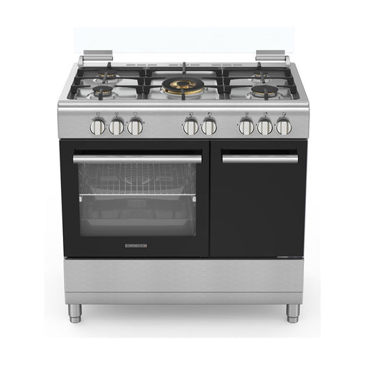 CAMPOMATIC Cooker 90 cm Bottle 5 Gas Brass Burners Stainless