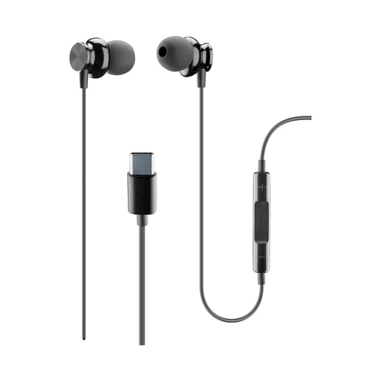 CELLULARLINE AUSPARROW EARPHONE USB TYPE-C BLACK