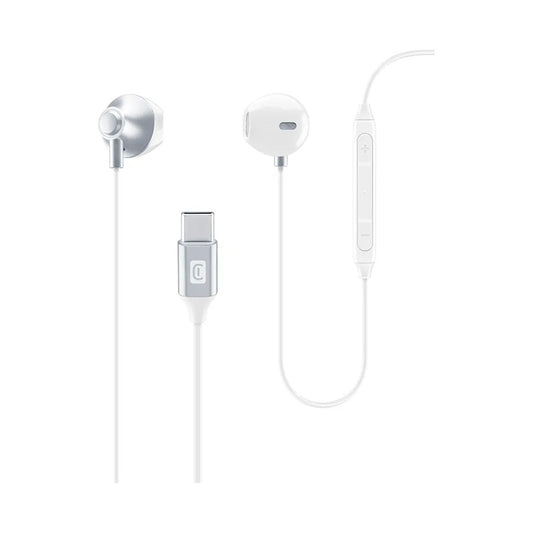 CELLULARLINE EARPHONES ORBIT TYPE-C CONNECTOR WITH MIC WHITE