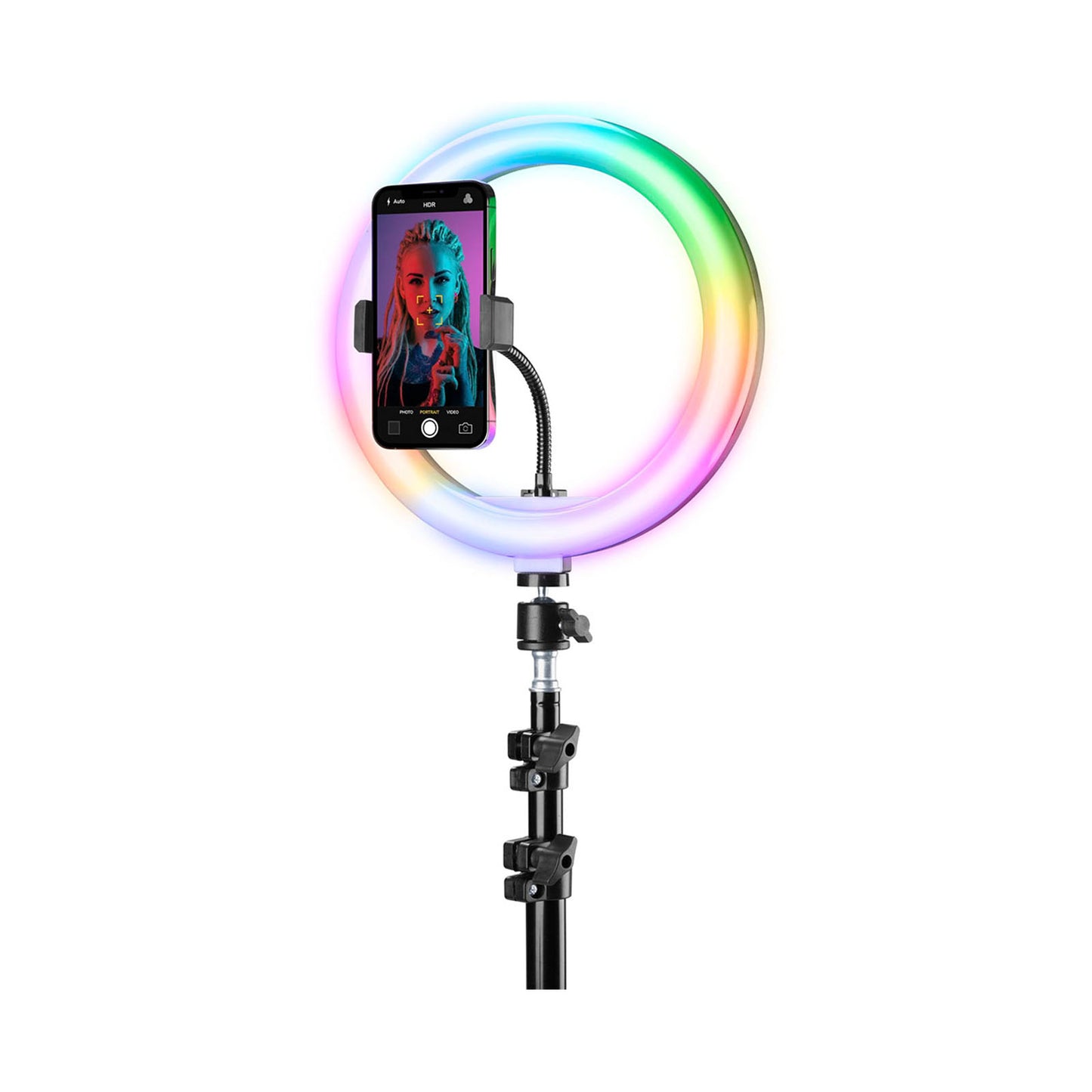 CELLULARLINE SELFIE RING PRO MULTICOLOR UNIV. BLACK
