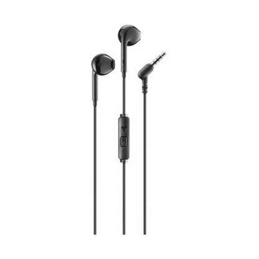 CELLULALRLINE CAPSULE EARPHONES WITH MIC - BLACK