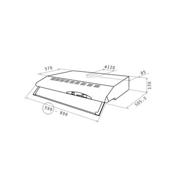 ELICA Built-In Hood 60 Cm White (BU)