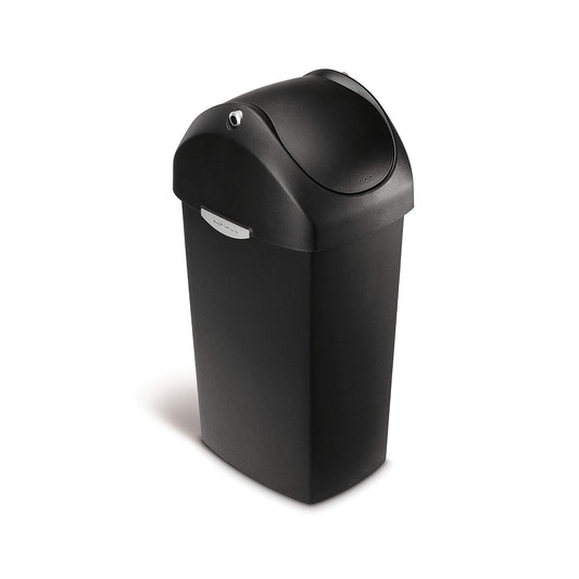 Swing Lid Bin Plastic Black 40L SIMPLE HUMAN