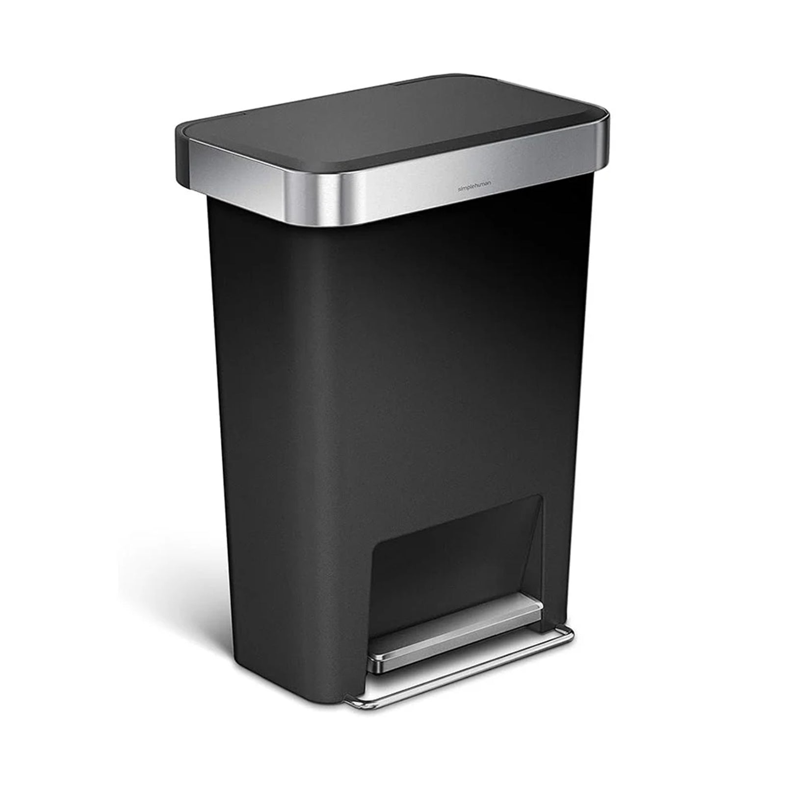 Rectangular Pedal Bin Plastic Black Pocket Colour Box 45L