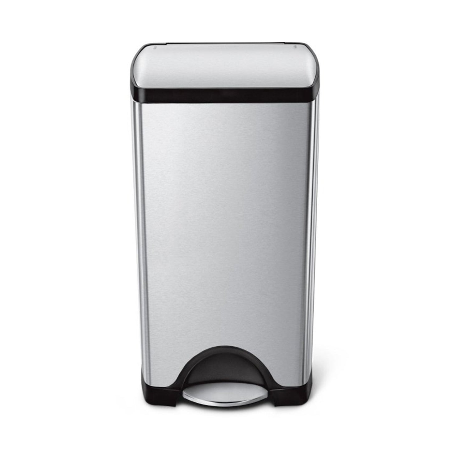 30L RECTANGULAR PEDAL BIN, BRUSHED