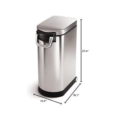 Pet Food Bin_FPP Brushed Steel_35L SIMPLE HUMAN