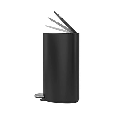 6L SEMI ROUND PEDAL BIN, BLACK