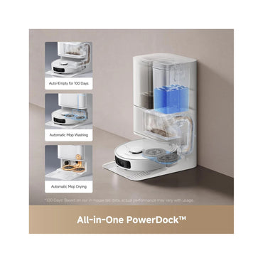 Dreame Ultra Robot Vacuum A 5200mAh battery provides up DREAME