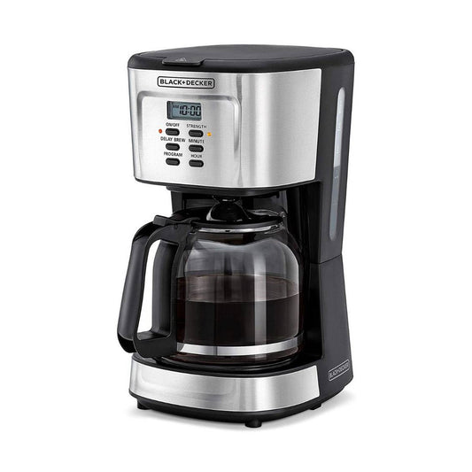 Black+Decker Coffee Maker LCD Display 900w 12 Cups Stainless