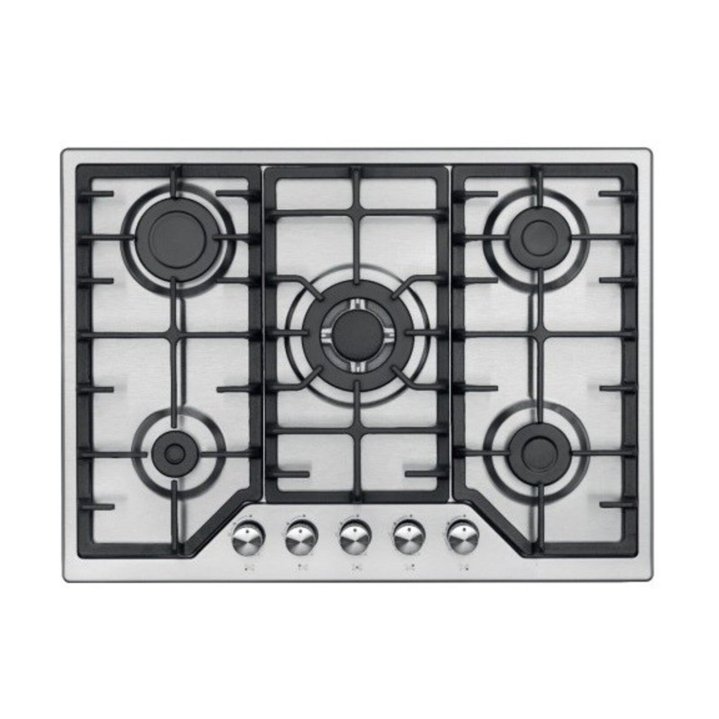 SUPER CHEF Hob 90 Cm 5 Gas Burners Cast Iron Inox