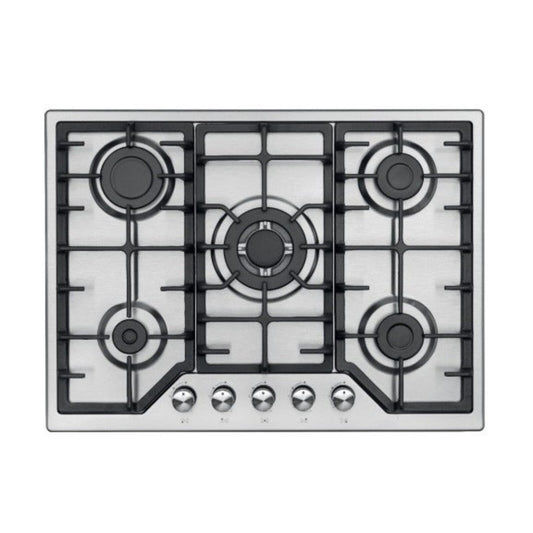 SUPER CHEF Hob 90 Cm 5 Gas Burners Cast Iron Inox