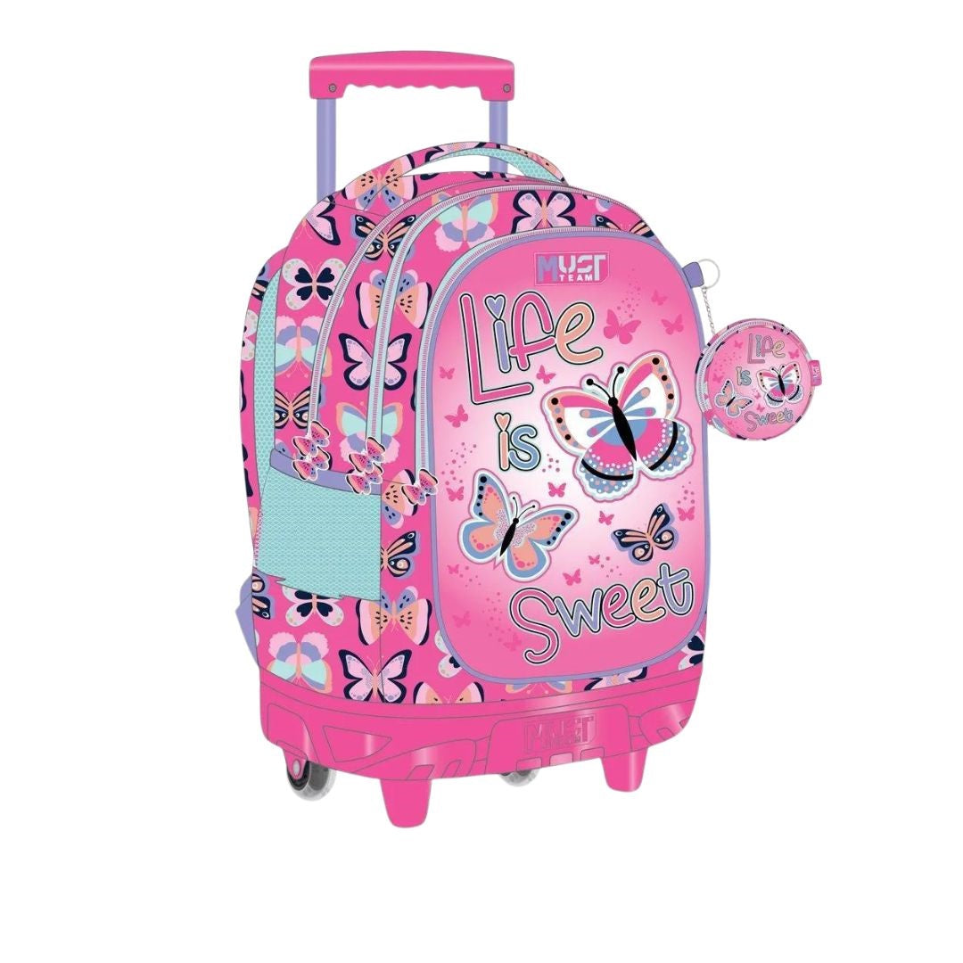 Must School Trolley Backpack Life is Sweet must